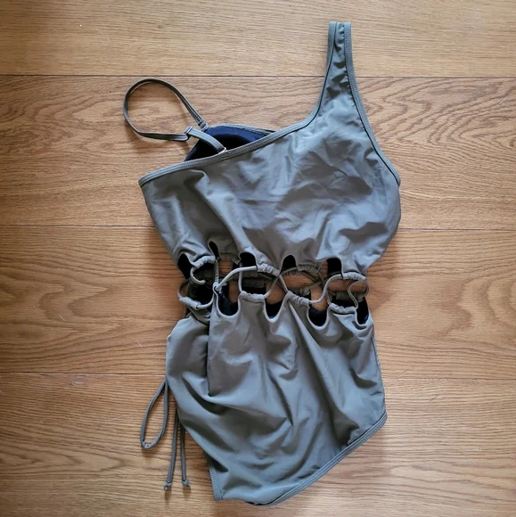 Army Green One piece Swimsuit Size small - Picture 4 of 10